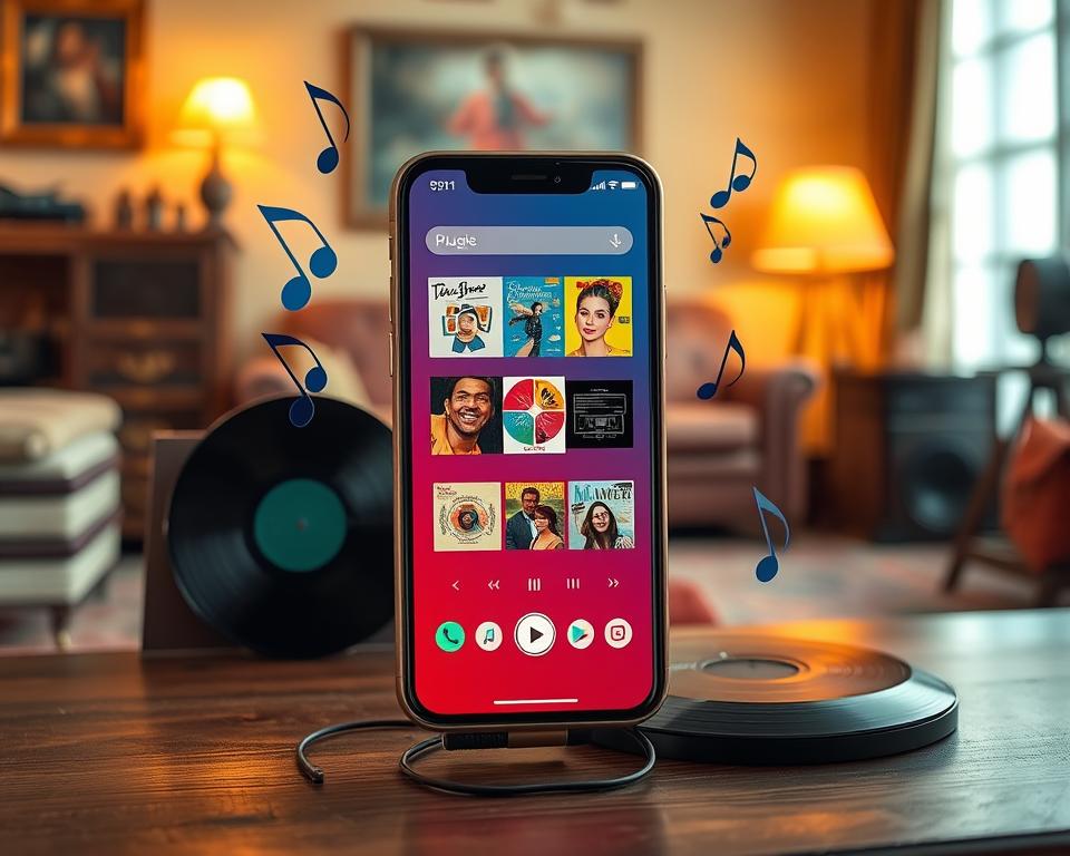 como funciona um app de músicas antigas