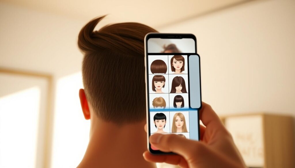 Aplicativo para simular cortes de cabelo