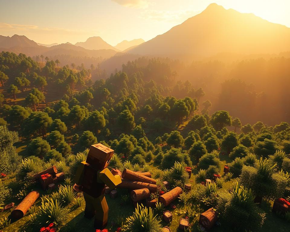 Dicas para farmar recursos rapidamente em Minecraft Survival