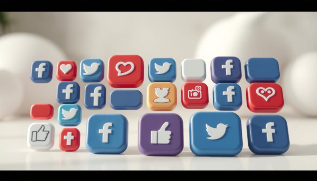 botões redes sociais
