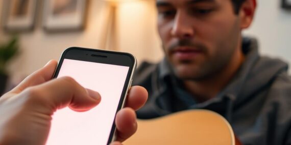 Afine seu violão pelo celular em segundos