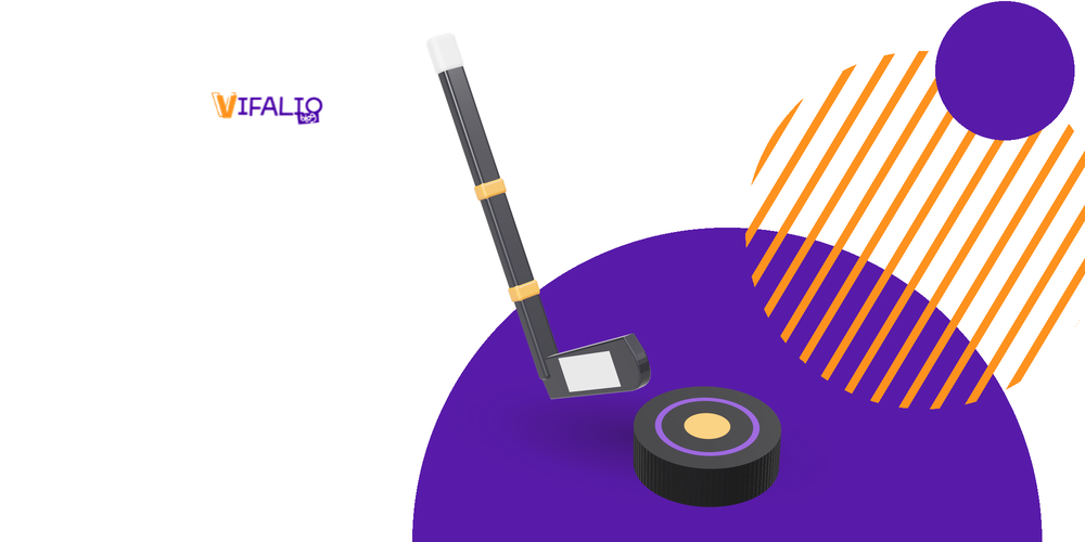 Hockey stick and puck