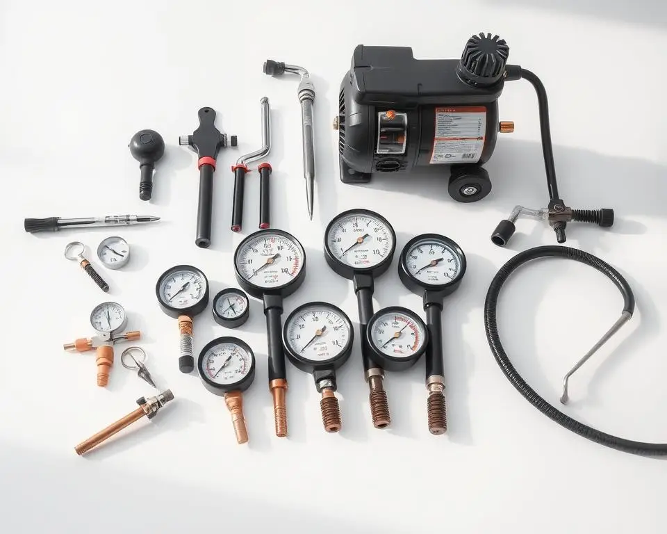 ferramentas para calibragem de pneus