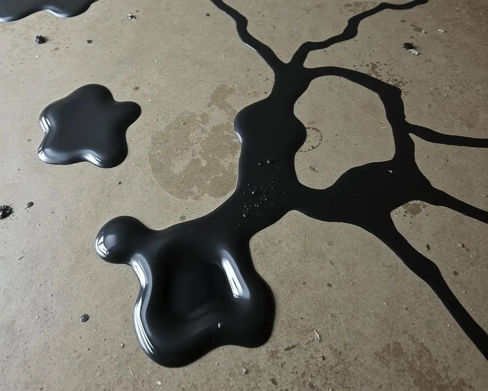 sinais de vazamento de óleo no chão sinais de vazamento de óleo no chão