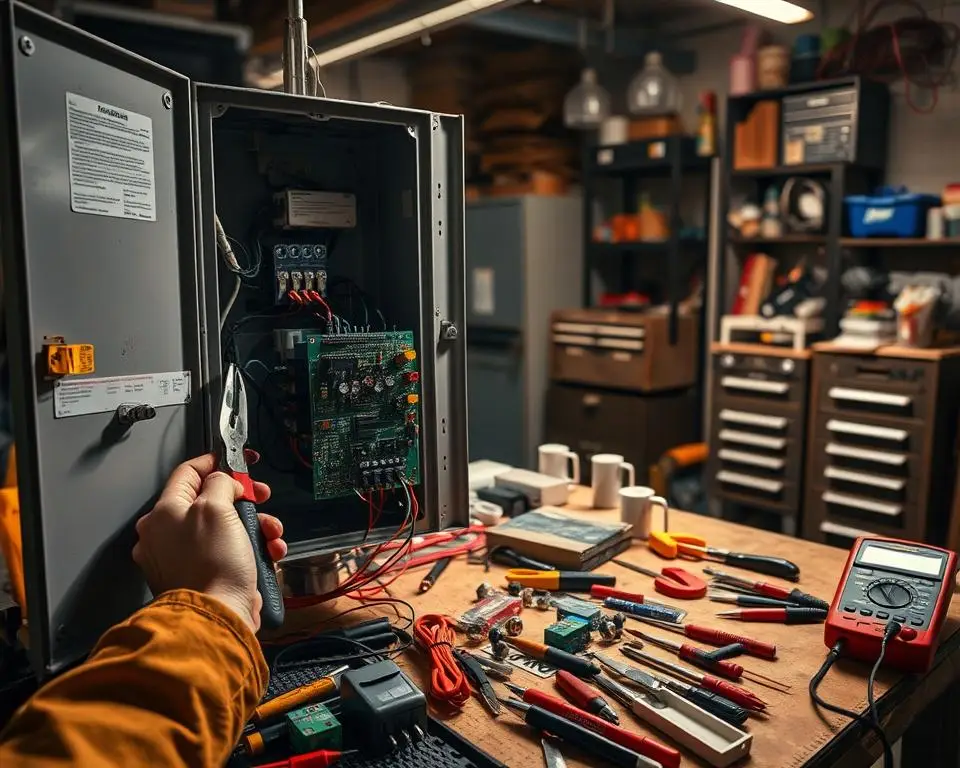 substituição de componentes elétricos