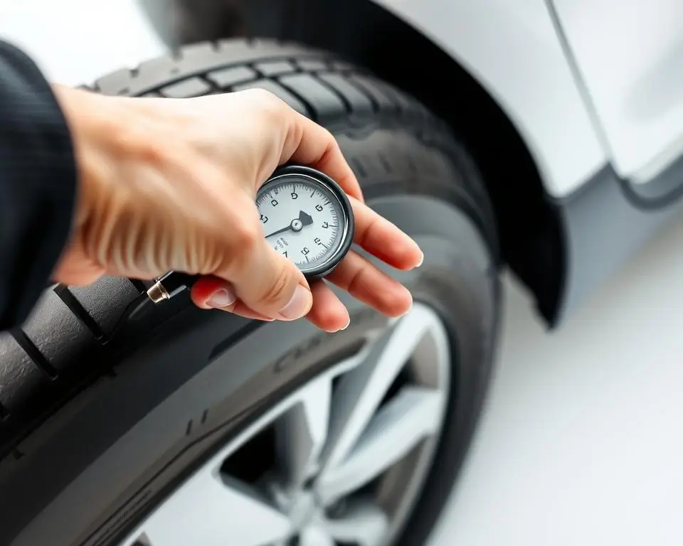 verificação pressão dos pneus